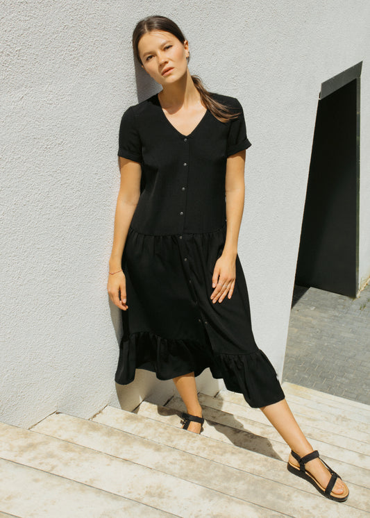 LVLC Loose Black Linen