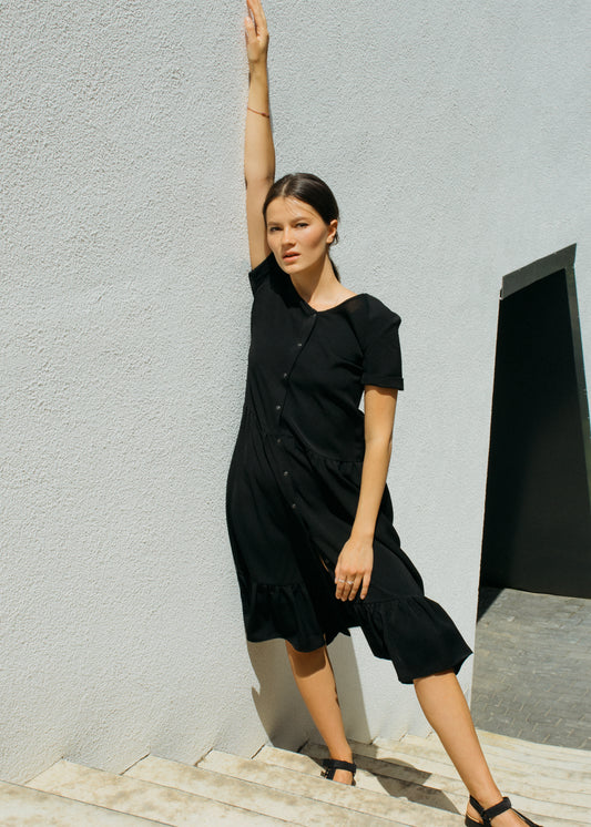 LVLC Loose Black Linen